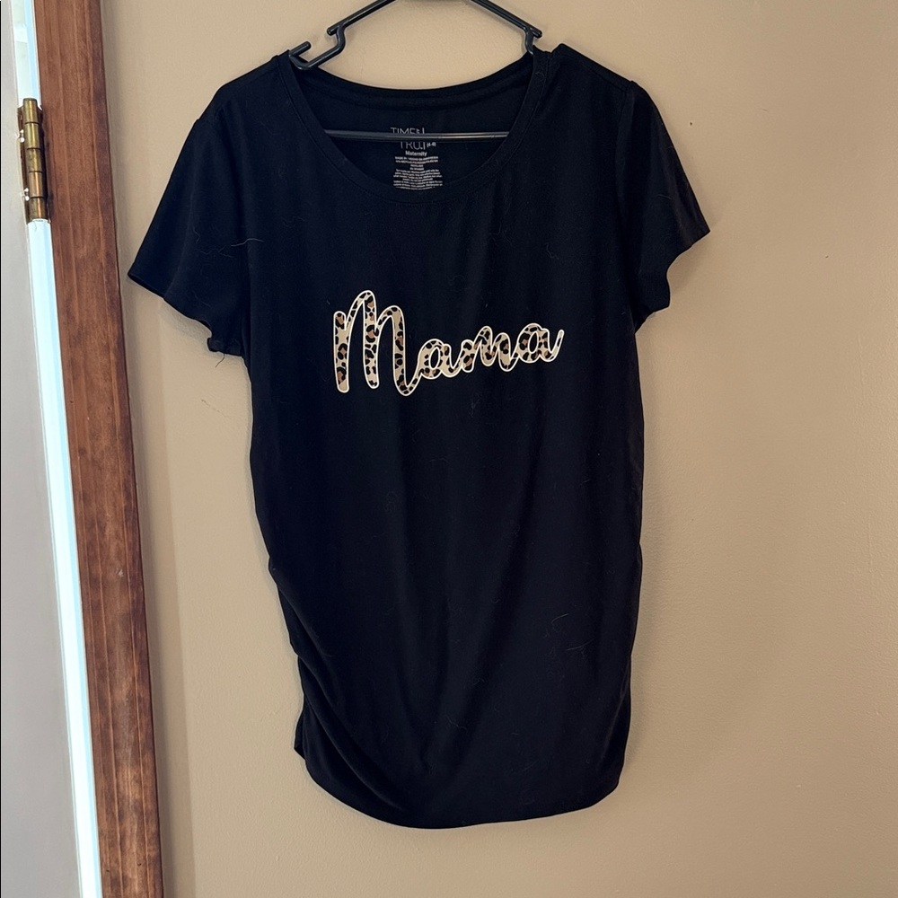 Time and Tru Black 'Mama' Graphic Tee